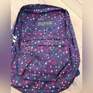 Jansport Floral Backpack in Purple, Magenta, Teal